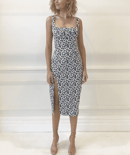 By Nicola AMOUR MIDI DRESS IN OLIVE LEOPARD size 8 for rent on The Volte - image 1