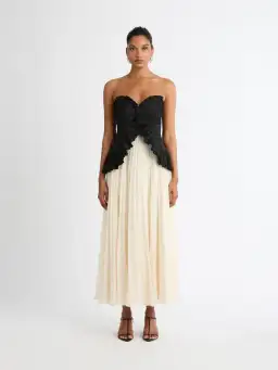 Sheike Soraya Midi Dress size 18 Black Cream  for rent on The Volte - image 2
