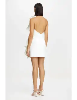 Acler Oake Mini Dress Ivory / White Size 10 for rent on The Volte - image 3