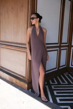 Henne Vida Dress Umber Size 4 for rent on The Volte - image 7