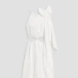 AJE Henriette cutout cotton-twill midi dress	 for rent on The Volte - image 1