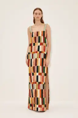 Alemais Marjorelle Midi Dress Multi Size AU 6 for rent on The Volte - image 1