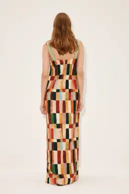 Alemais Marjorelle Midi Dress Multi Size AU 6 for rent on The Volte - image 2