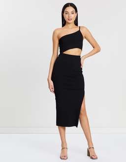 Bec & Bridge Darling Midi Dress Black Size AU 6  for rent on The Volte - image 1