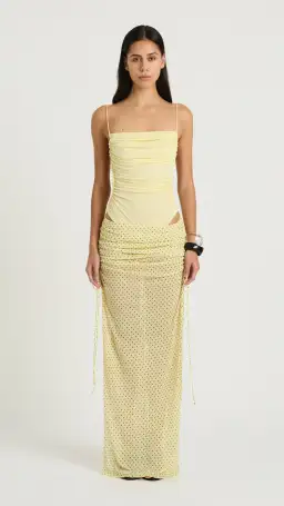 Benni Tanner Bodysuit & Ayla Maxi Skirt in Butter & Butter Micro Polka Size 6 for rent on The Volte - image 1