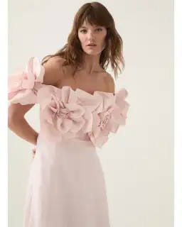 Aje Etta Midi Dress Pastel Pink Size 12 for rent on The Volte - image 3