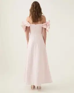 Aje Etta Midi Dress Pastel Pink Size 12 for rent on The Volte - image 2