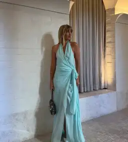 BEC & BRIDGE SONEVA WRAP DRESS ARCTIC BLUE for rent on The Volte - image 1