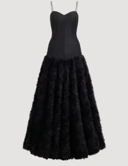 Aje Colette Corset Textured Maxi Dress Black Size AU 10 for rent on The Volte - image 5