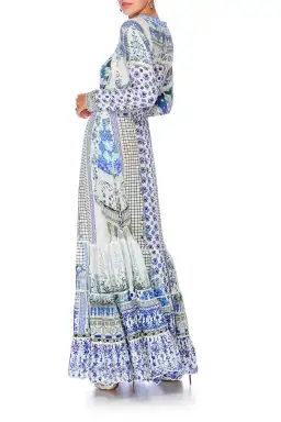 Camilla Salvador Cross Front Silk Maxi Dress Size S AU& UK 8  for rent on The Volte - image 2