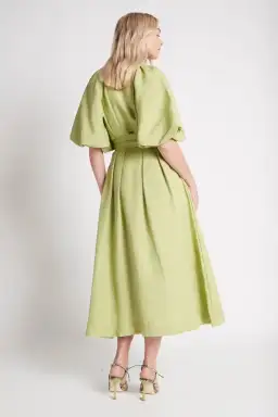 AJE Evermore Midi Dress Bayleaf Green Size AU 4 - 6 / XS for rent on The Volte - image 4