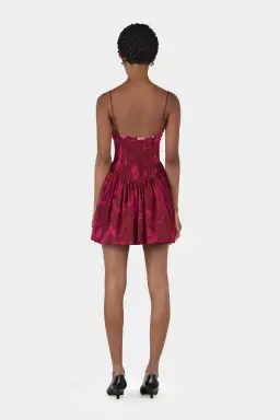 Hansen And Gretel Cordelia Mini Dress Magenta Floral Size 10 for rent on The Volte - image 2