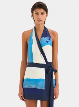 Sir The Label Mariner Wrap Halter Mini Dress Size 2 / AU 10 for rent on The Volte - image 1