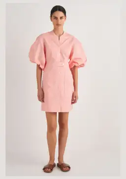 Oroton Foxglove Short Utility Dress In Primrose | Size AU 10  for rent on The Volte - image 1