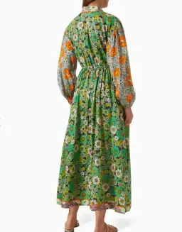 Alemais Orange Blossom Spliced Midi Dress Floral Size 16 for rent on The Volte - image 3