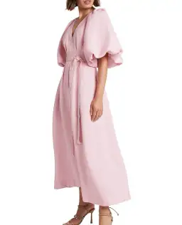 Aje Evermore Midi Dress Rose Pink Size 14 for rent on The Volte - image 1