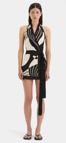 Sir The Label Realisme Wrap Halter Mini Dress Size 0 for rent on The Volte - image 2