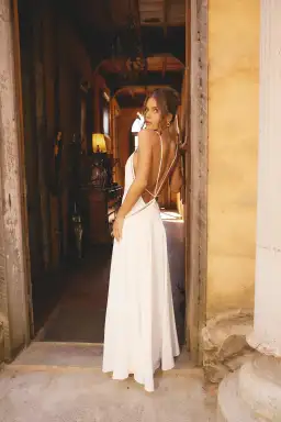 Sasha Therese Posey Maxi Dress White size small for rent on The Volte - image 3