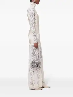 Rabanne White Lace Jersey Maxi Dress size 36 for rent on The Volte - image 3