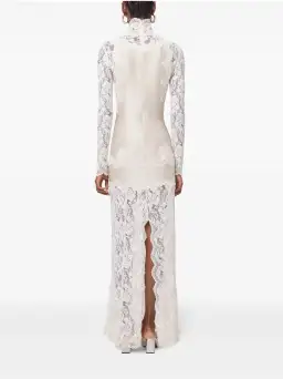 Rabanne White Lace Jersey Maxi Dress size 36 for rent on The Volte - image 4