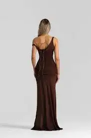 NATALIE ROLT CADENCE MAXI GOWN BROWN SIZE 8 for rent on The Volte - image 3