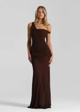 NATALIE ROLT CADENCE MAXI GOWN BROWN SIZE 8 for rent on The Volte - image 1