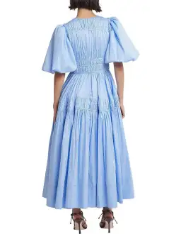 Aje Fallingwater Gathered Midi Dress size 8 Blue for rent on The Volte - image 6