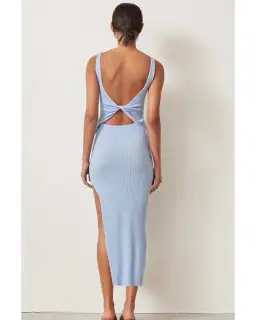 Bec & Bridge Riviera Knit Midi Dress Sky Blue Size AU 6 for rent on The Volte - image 3