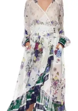 Camilla Gentle Moon Blouson sleeve Wrap Dress Size XL NWT RRP $ 899 for rent on The Volte - image 3