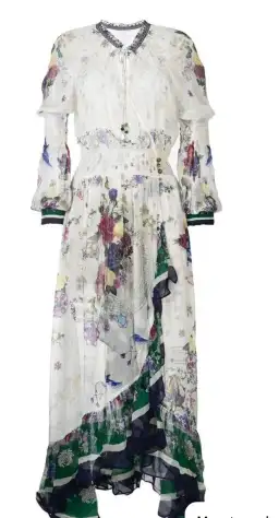 Camilla Gentle Moon Blouson sleeve Wrap Dress Size XL NWT RRP $ 899 for rent on The Volte - image 4