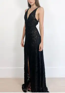 Scanlan Theodore | Black Lace Gown for rent on The Volte - image 1