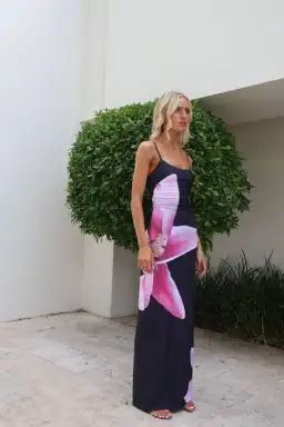 With Harper Lu Lily Floral Maxi Dress Black Pink Small S 8 for rent on The Volte - image 3