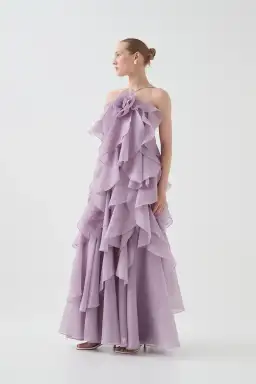Aje / Pandorea Layered Maxi Dress / Lilac / Size 12 (Fits 12-16) for rent on The Volte - image 3