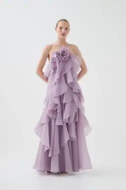 Aje / Pandorea Layered Maxi Dress / Lilac / (Fits 12-16) for rent on The Volte - image 2