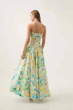 Aje Violette Bubble Hem Maxi Dress - Floral Haze Size 6 for rent on The Volte - image 2