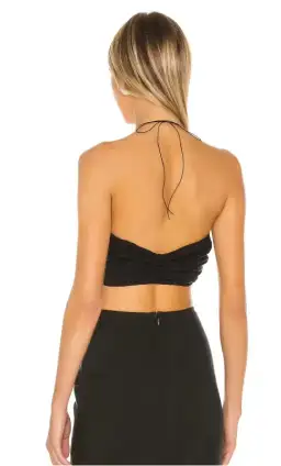 Natalie Rolt Bellini Crop Top and Skirt Set Black for rent on The Volte - image 2