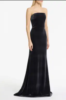 Carla Zampatti Midnight Velvet strapless gown, size 6 for rent on The Volte - image 2