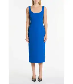 Carla Zampatti Cobalt crepe dress, size 6 for rent on The Volte - image 3