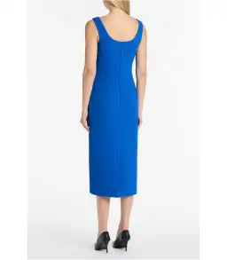 Carla Zampatti Cobalt crepe dress, size 6 for rent on The Volte - image 2