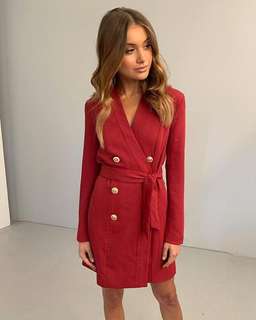Kookai 'Edwina' Blazer Dress Boysenberry Size 36 for rent on The Volte - image 1