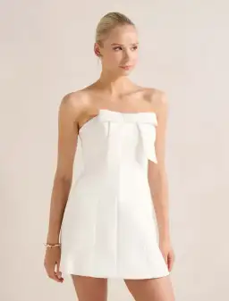 Harper Strapless Bow Mini Dress for rent on The Volte - image 2