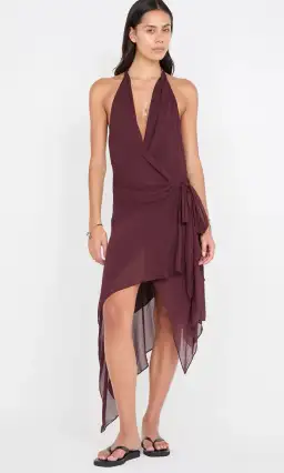 BEC + BRIDGE ROCHELLE WRAP MIDI DRESS SIZE 12 for rent on The Volte - image 3