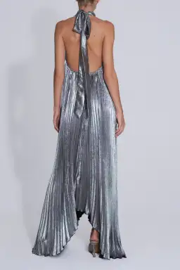 L'idee Opera Gown in Gunmetal Shimmer Size 8 for rent on The Volte - image 3