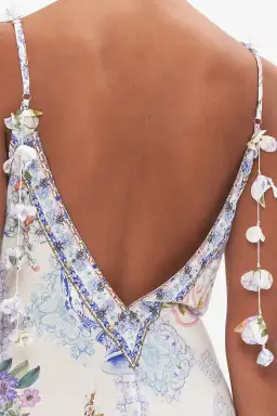 V Neck Full Length Bias Slip Dress Size L for rent on The Volte - image 4