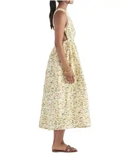 Elka Collective Mari Sleeveless Midi Dress in Citrus Print. Size 8 for rent on The Volte - image 9