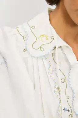 ALEMAIS GIULIA EMBROIDERED MIDI DRESS CREAM SIZE AU 12 fit 14 for rent on The Volte - image 4