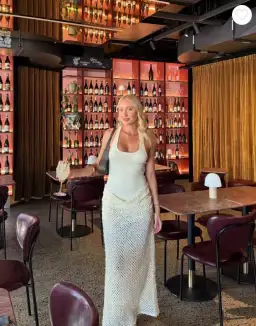 Benni Ariel Maxi Dress in Shell Size 10 AU / Medium for rent on The Volte - image 1