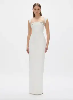 Rachel Gilbert Malia Gown in White AU 10  for rent on The Volte - image 1