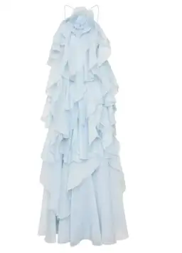 Aje Pandorea Layered Maxi Dress Silver Blue Size AU 6 for rent on The Volte - image 4