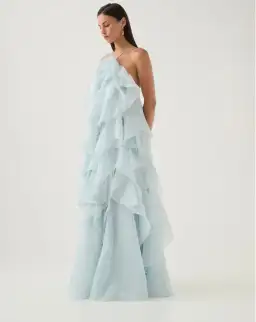 Aje Pandorea Layered Maxi Dress Silver Blue Size AU 6 for rent on The Volte - image 3